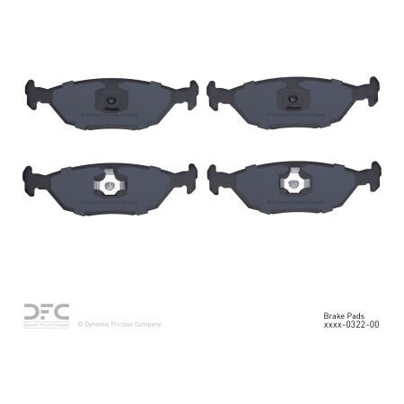 Dynamic Friction Co DFC 3000 Semi-Metallic Brake Pads - 1311-0322-00